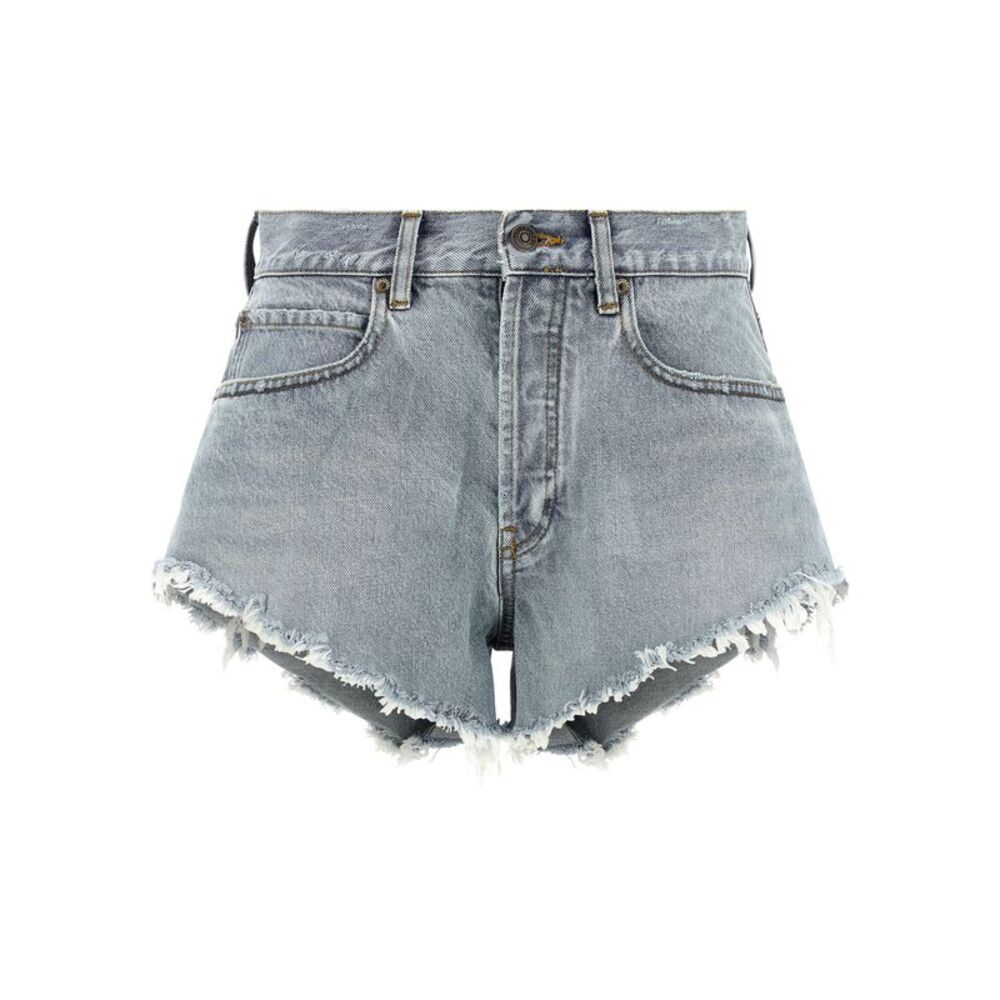 Balenciaga Blue Cotton Bermuda Women's Shorts